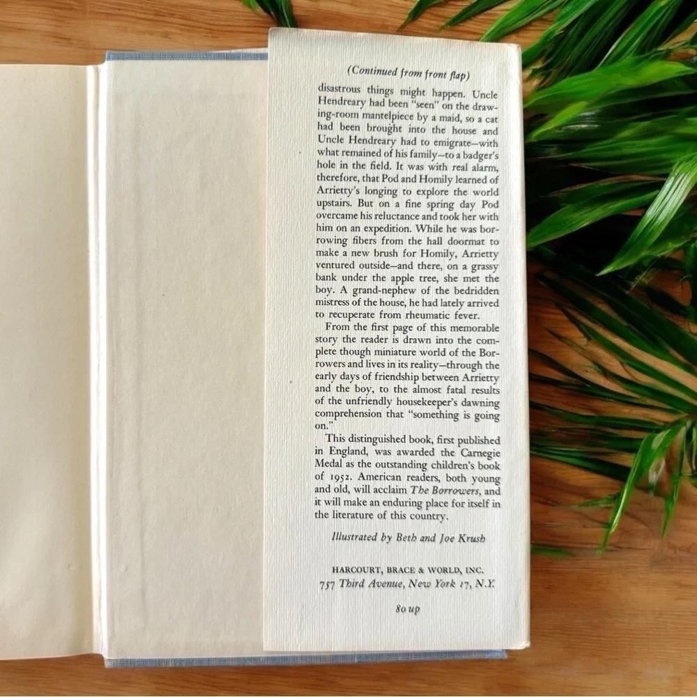 VINTAGE 1953 The Borrowers by Mary Norton - Illustrated by Beth and Joe Krush